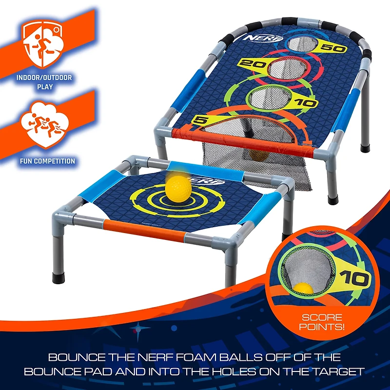 NERF Kids Bounce N Score Target Toss Game Set
