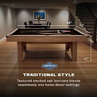 American Legend Windsor 84" W-Leg Billiard Table