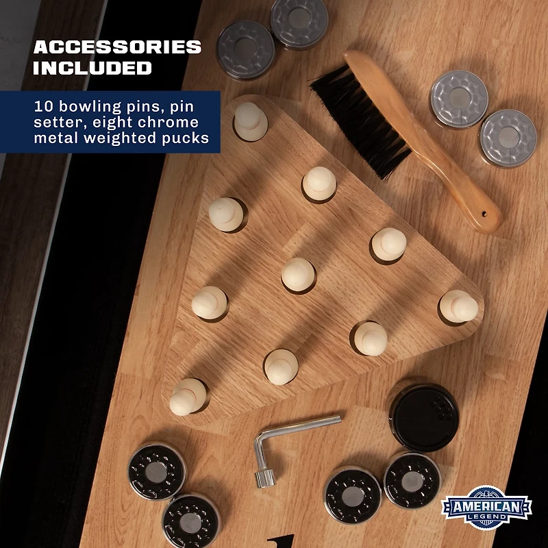 American Legend Brookdale 9’ LED Light Up Shuffleboard Table