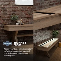 American Legend LED Shuffleboard Table with Buffet Top