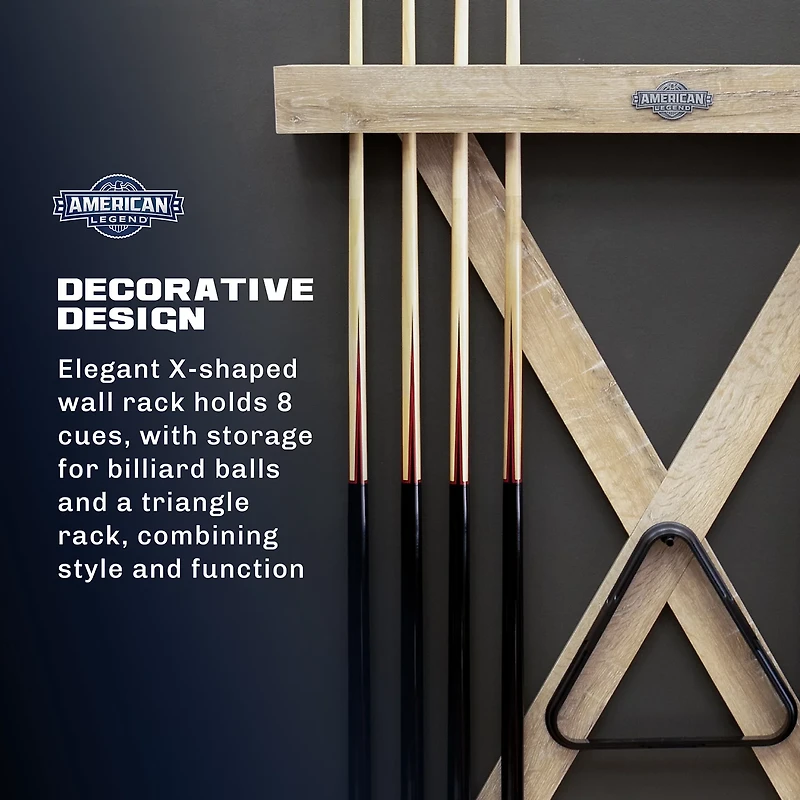 American Legend X-Billiard Cue Wall Rack