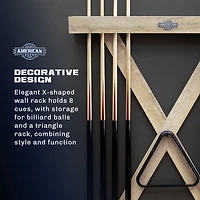 American Legend X-Billiard Cue Wall Rack