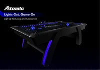 Atomic 90 in Indiglo LED Light Up Arcade Air Hockey Table