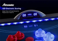 Atomic 90 in Indiglo LED Light Up Arcade Air Hockey Table