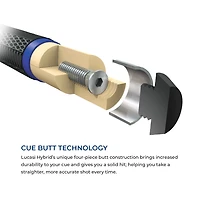 Lucasi 2-Piece Hyrid Pool Cue