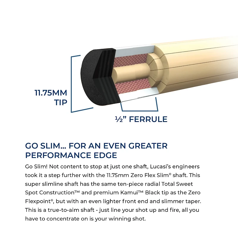 Lucasi 2-Piece Maple Pool Cue