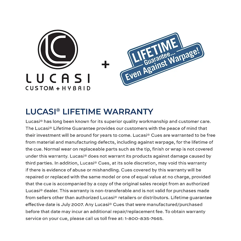 Lucasi Custom Diamond Series Pool Cue