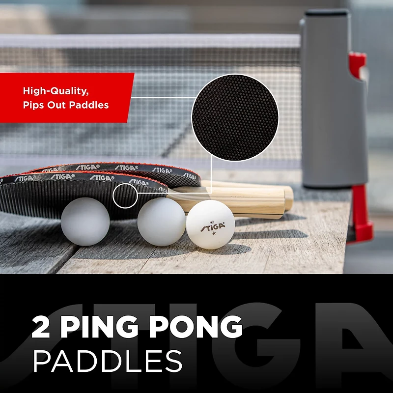 Stiga Anywhere Retractable Net Table Tennis Set