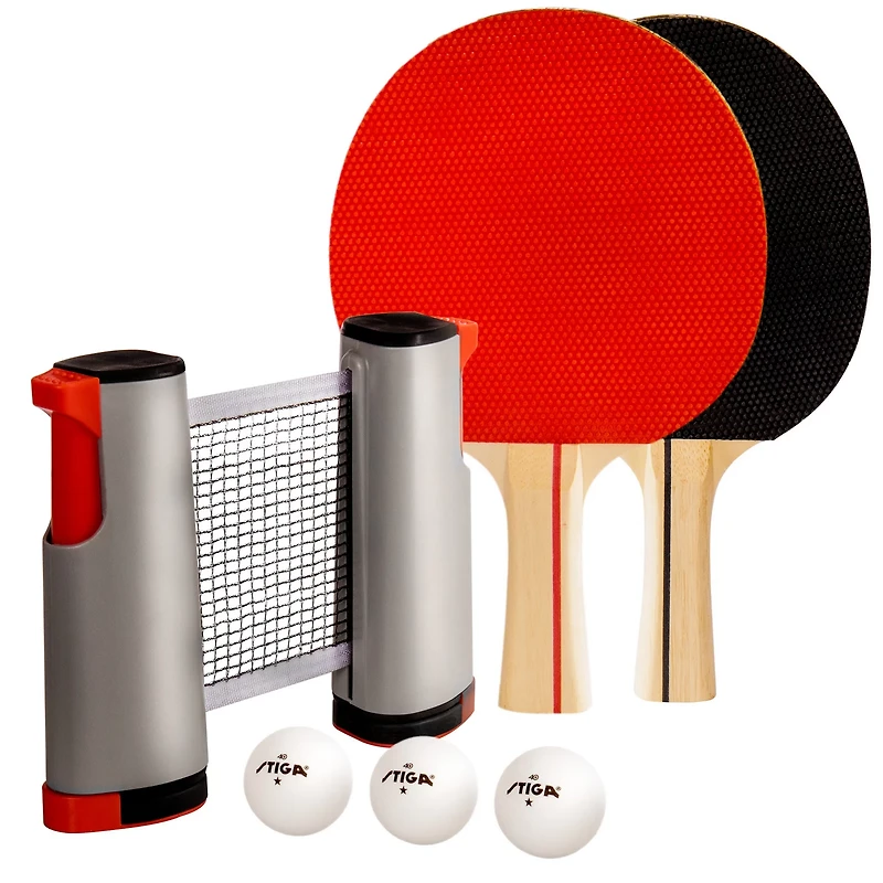 Stiga Anywhere Retractable Net Table Tennis Set