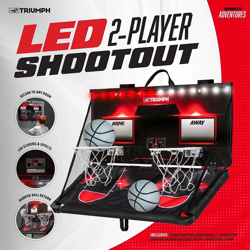 Triumph Sports Adventures Over the Door LED Basketball Shootout