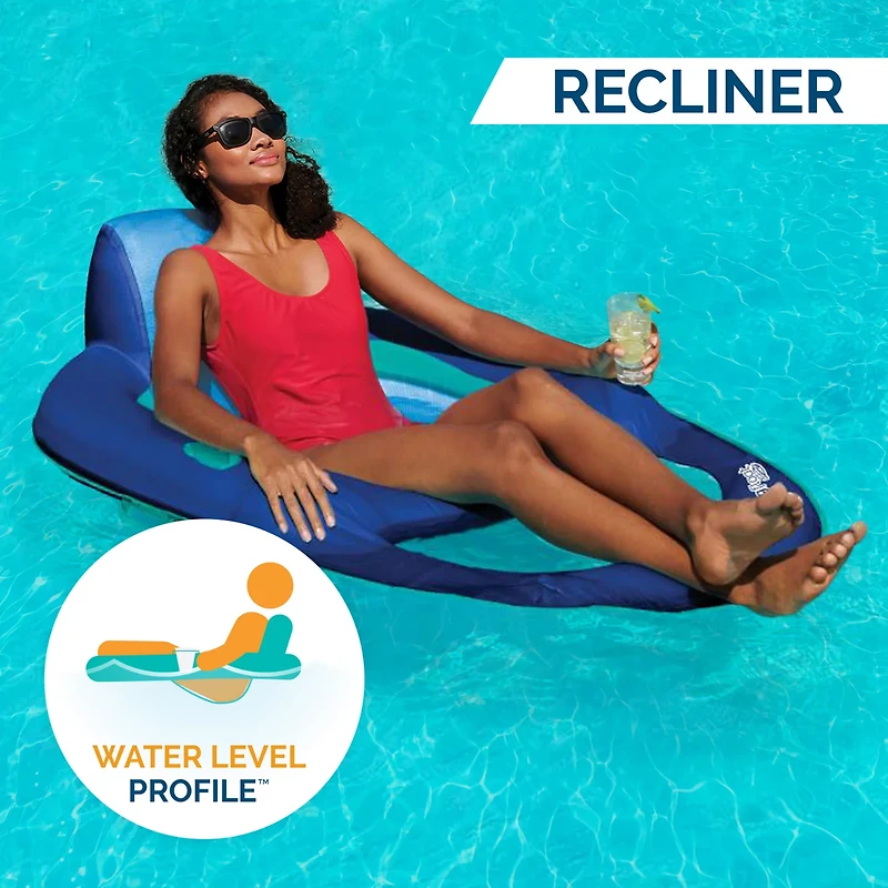 SwimWays Spring Float Recliner Pool Lounger