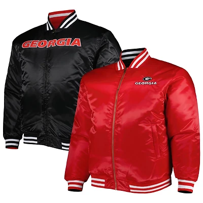 / Georgia Bulldogs Big  Tall Reversible Satin Full-Zip Jacket