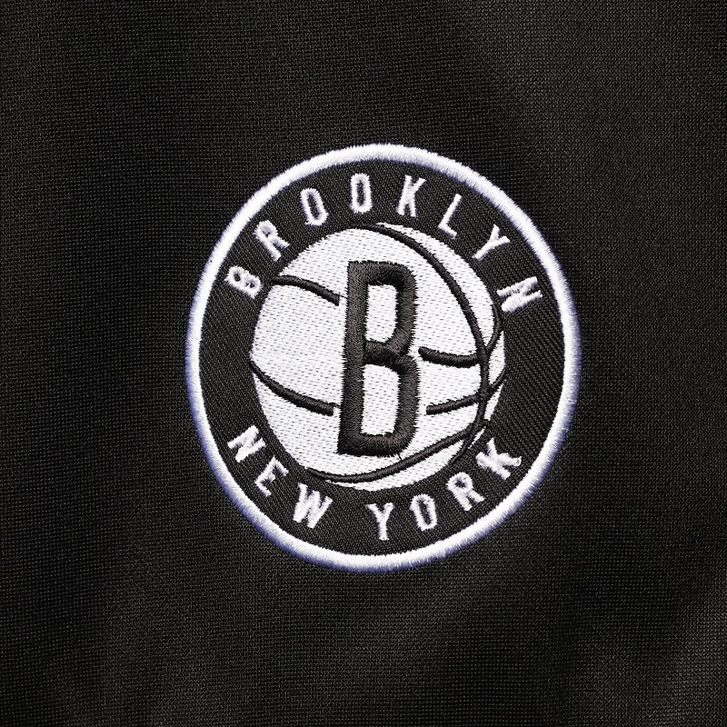 /Gray Brooklyn Nets Big  Tall Pieced Body Full-Zip Track Jacket