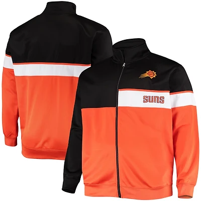 /Orange Phoenix Suns Big  Tall Pieced Body Full-Zip Track Jacket