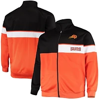 /Orange Phoenix Suns Big  Tall Pieced Body Full-Zip Track Jacket