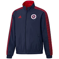 adidas /Red New England Revolution 2023 On-Field Anthem Full-Zip Reversible Team Jacket
