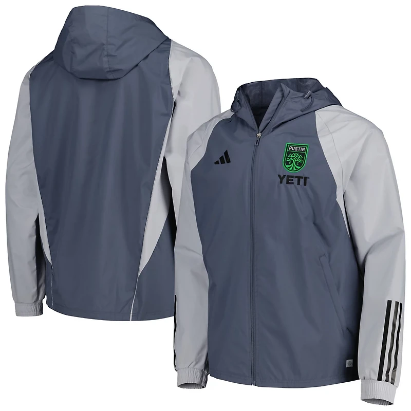adidas Austin FC All-Weather Raglan Hoodie Full-Zip Jacket