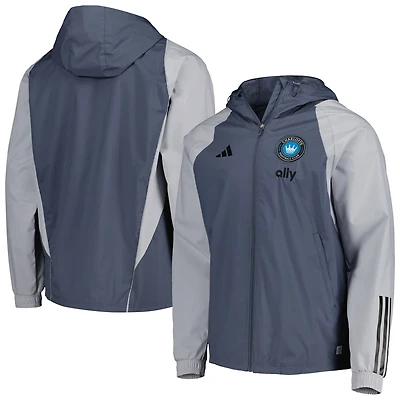 adidas Charlotte FC All-Weather Raglan Hoodie Full-Zip Jacket