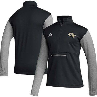 adidas Georgia Tech Yellow Jackets Sideline AEROREADY Half-Zip Top