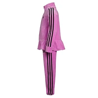 adidas Girls' 2-Piece Flounced Velour Jacket Set