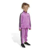 adidas Girls' 2-Piece Flounced Velour Jacket Set