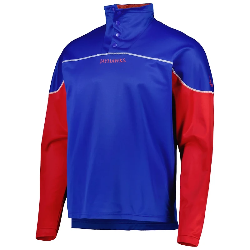 adidas Kansas Jayhawks AEROREADY Knit Quarter-Snap Jacket