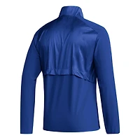 adidas Kansas Jayhawks Sideline AEROREADY Raglan Sleeve Quarter-Zip Jacket