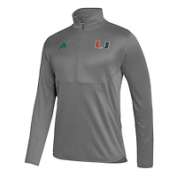 adidas Miami Hurricanes 2023 Sideline AEROREADY Half-Zip Top