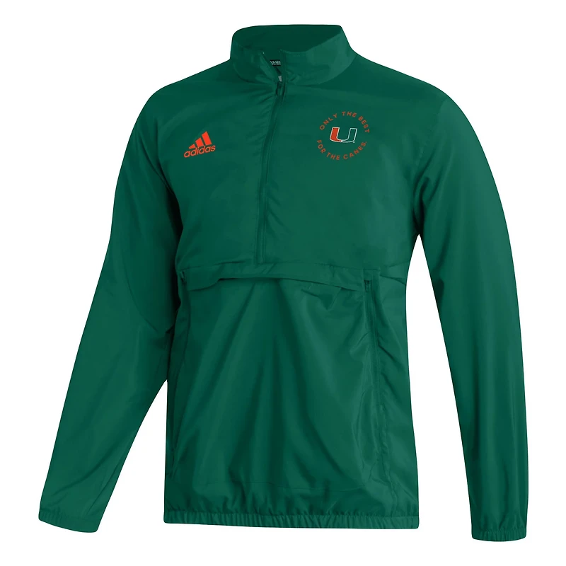 adidas Miami Hurricanes AEROREADY Half-Zip Jacket