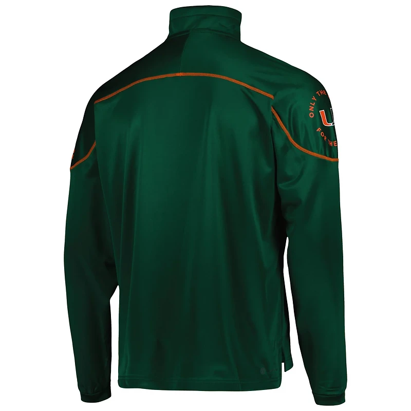 adidas Miami Hurricanes AEROREADY Knit Quarter-Snap Jacket