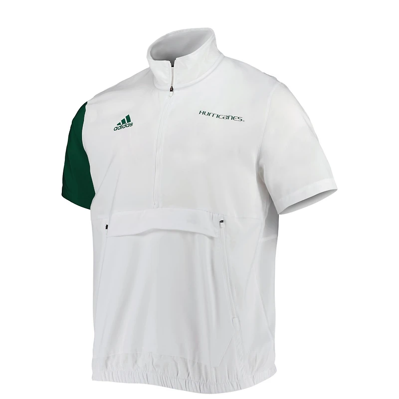 adidas Miami Hurricanes M STM AEROREADY Half-Zip Jacket