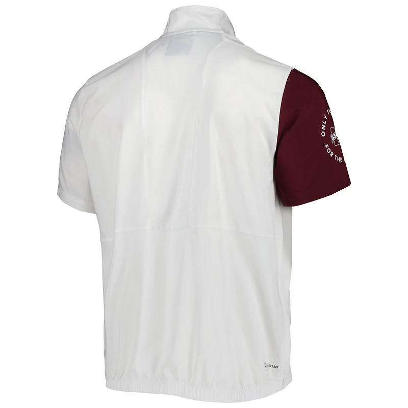 adidas Mississippi State Bulldogs M STM AEROREADY Half-Zip Jacket