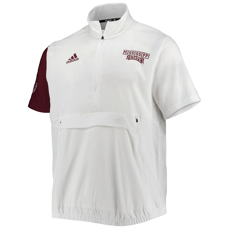 adidas Mississippi State Bulldogs M STM AEROREADY Half-Zip Jacket