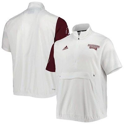 adidas Mississippi State Bulldogs M STM AEROREADY Half-Zip Jacket