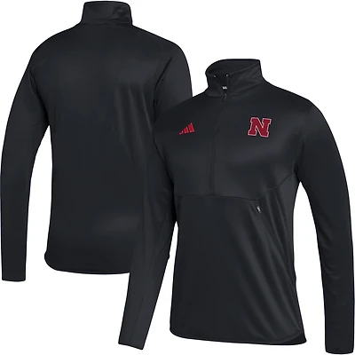 adidas Nebraska Huskers 2023 Sideline AEROREADY Half-Zip Top