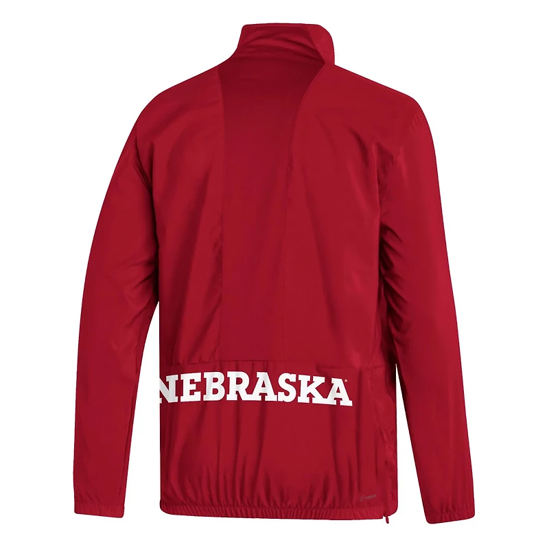 adidas Nebraska Huskers AEROREADY Half-Zip Jacket