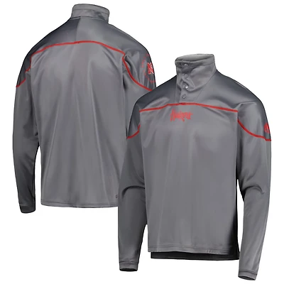 adidas Nebraska Huskers AEROREADY Knit Quarter-Snap Jacket
