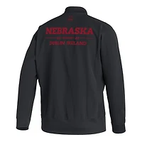 adidas Nebraska Huskers Ireland Sideline Woven Primeblue Full-Zip Bomber Jacket