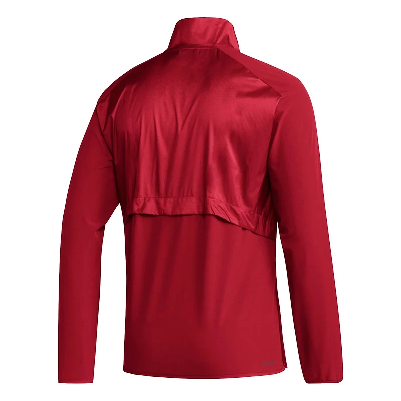 adidas Nebraska Huskers Sideline AEROREADY Raglan Sleeve Quarter-Zip Jacket