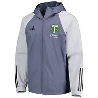 adidas Portland Timbers All-Weather Raglan Hoodie Full-Zip Jacket