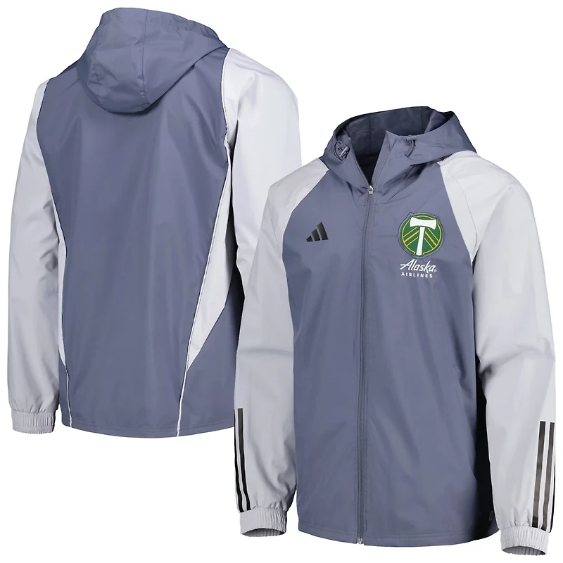 adidas Portland Timbers All-Weather Raglan Hoodie Full-Zip Jacket