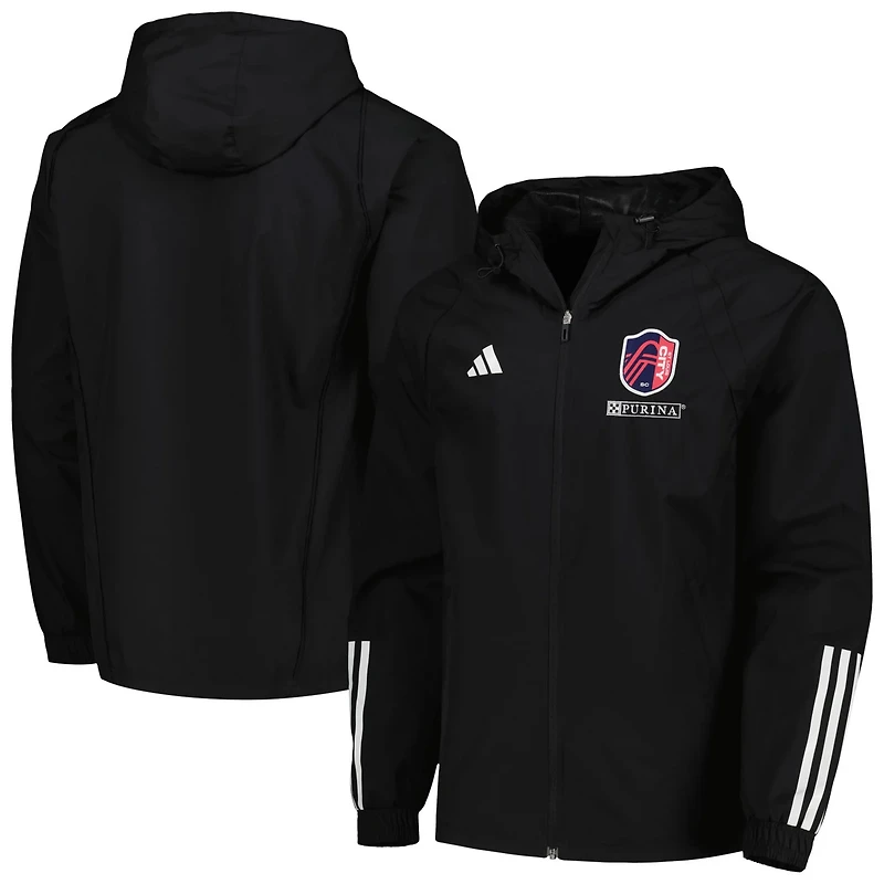 adidas St Louis City SC All-Weather Raglan Hoodie Full-Zip Jacket