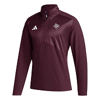 adidas Texas AM Aggies Sideline AEROREADY Raglan Sleeve Quarter-Zip Jacket