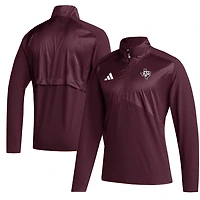 adidas Texas AM Aggies Sideline AEROREADY Raglan Sleeve Quarter-Zip Jacket