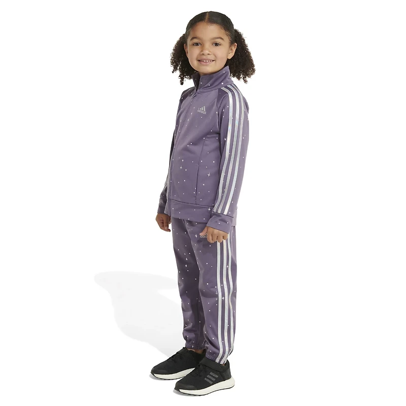 adidas Toddler Girls' Allover Glam Tricot Track Jacket and Pants Set