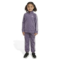 adidas Toddler Girls' Allover Glam Tricot Track Jacket and Pants Set