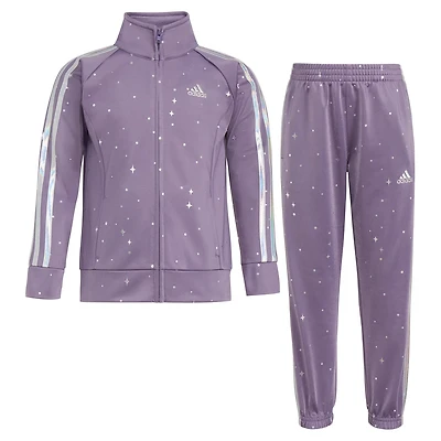 adidas Toddler Girls' Allover Glam Tricot Track Jacket and Pants Set