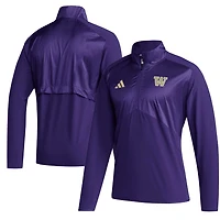 adidas Washington Huskies Sideline AEROREADY Raglan Sleeve Quarter-Zip Jacket