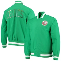 Boston Celtics Kelly Mitchell  Ness Hardwood Classics 75th Anniversary Authentic Warmup Full-Snap Jacket