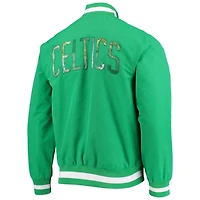 Boston Celtics Kelly Mitchell  Ness Hardwood Classics 75th Anniversary Authentic Warmup Full-Snap Jacket
